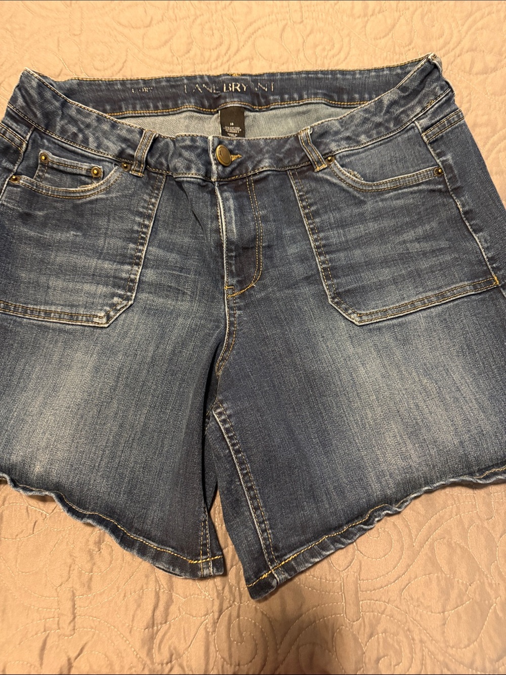 Lane Bryant Dark Blue Denim Shorts